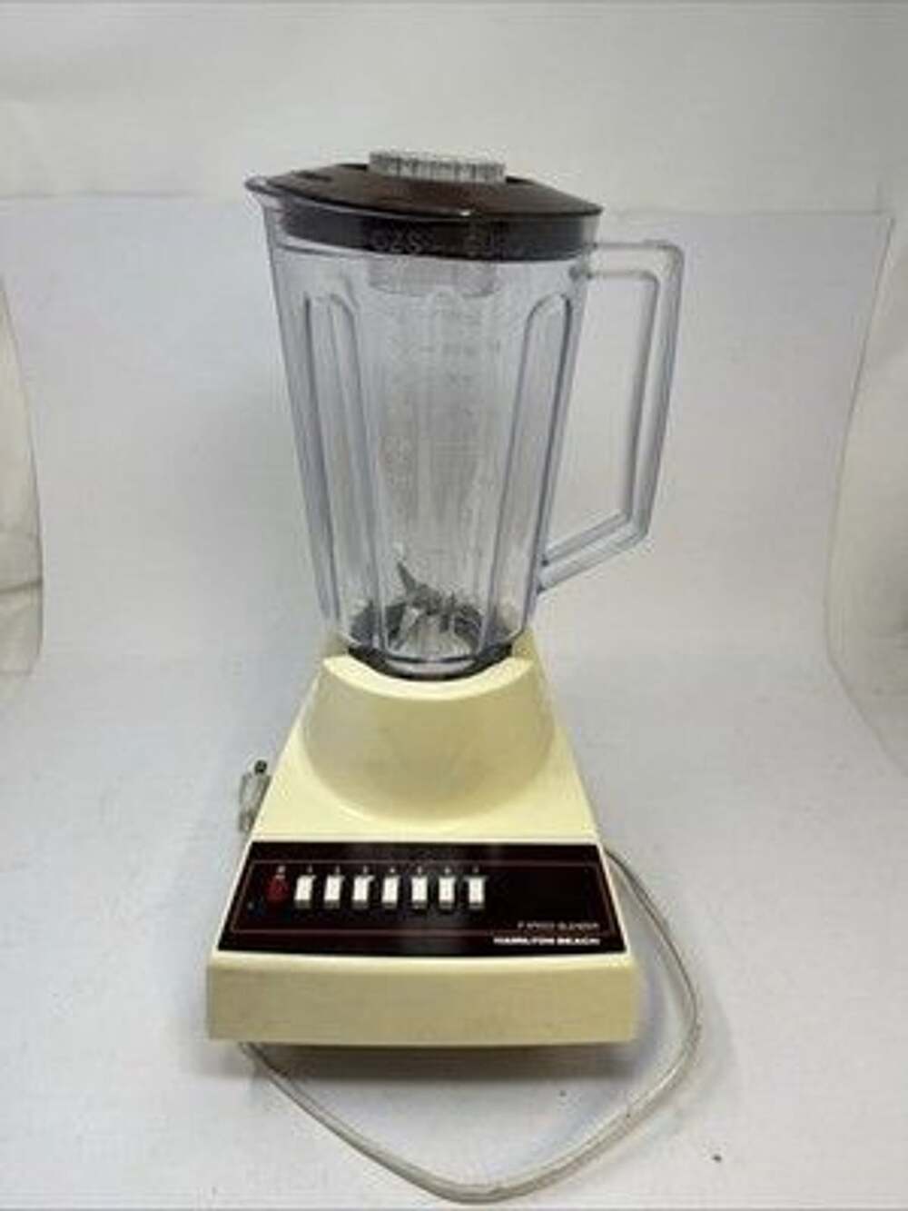 Hamilton Beach Scovill 7-Speed Blender Yellow Model 600-3 Vintage Works Clean